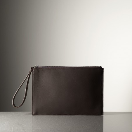 EMANUELE PM - Leather pochette pm, handmade in Italy