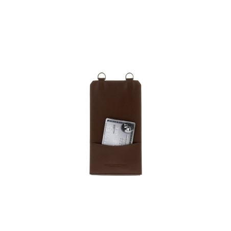 LEONARDO PM - Calfskin leather phone holder, handmade in Italy