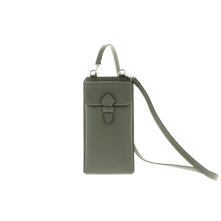 LEONARDO GM - Calfskin leather phone holder, handmade in Italy