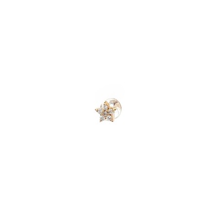 ETOILE 2094 WHITE DIAMOND - Handmade earring