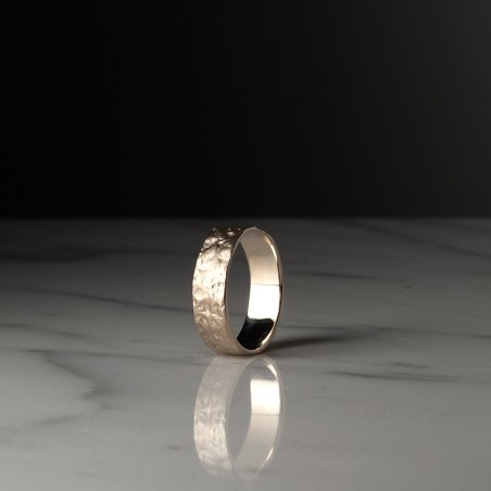 SKIN H PETIT MODÈLE 2140 - Bague fabriquée à la main en France