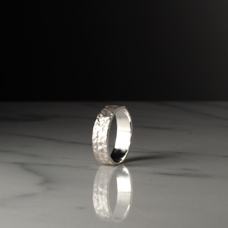 SKIN H PETIT MODÈLE 2140 - Bague fabriquée à la main en France