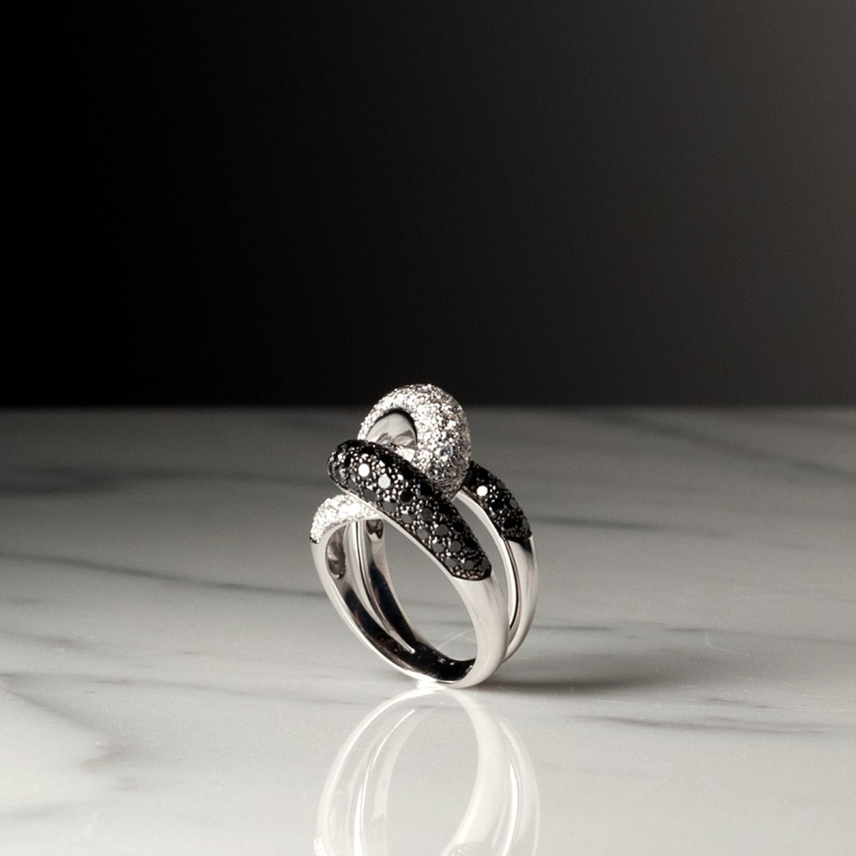 TOI ET MOI MAILLE 2143 - Handmade ring