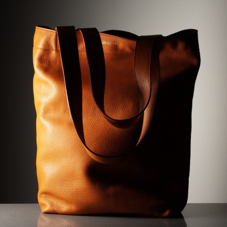 LIBERTA - Bull leather totebag, handmade in Italy