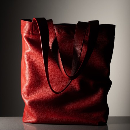 LIBERTA - Bull leather totebag, handmade in Italy