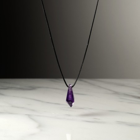 LITHO 2182 AMETHYSTE - pendant charm Handmade