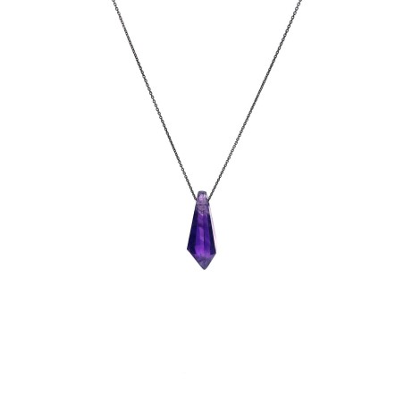 LITHO 2182 AMETHYSTE - Pendentif fabriquée à la main