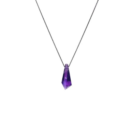 LITHO 2182 AMETHYSTE - pendant charm Handmade