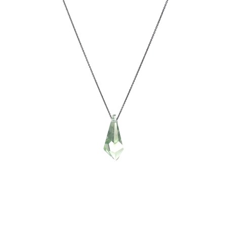 LITHO 2182 PRASIOLITE - pendant charm Handmade