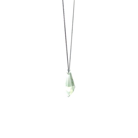 LITHO 2182 PRASIOLITE - pendant charm Handmade