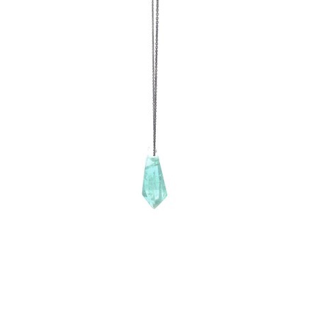 LITHO 2182 TOURMALINE BLEUE - pendant charm Handmade