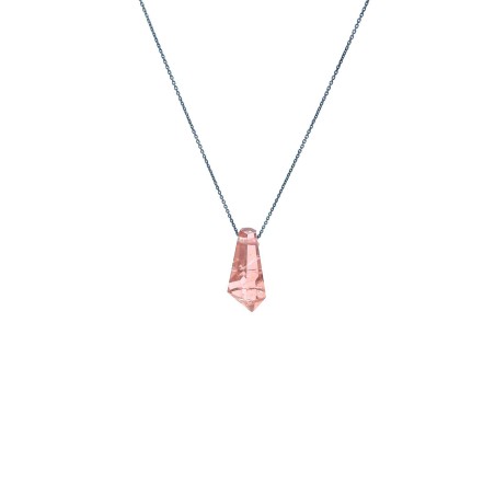 LITHO 2182 TOURMALINE ROSE - Pendentif fabriquée à la main