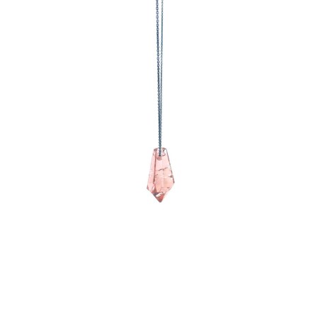 LITHO 2182 TOURMALINE ROSE - Pendentif fabriquée à la main