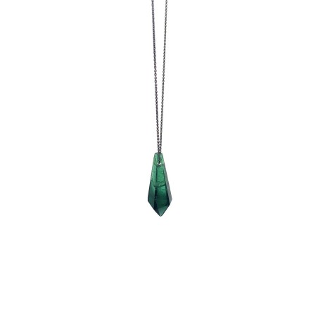 LITHO 2182 TOURMALINE VERTE - pendant charm Handmade