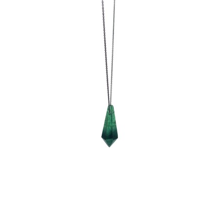 LITHO 2182 TOURMALINE VERTE - Pendentif fabriquée à la main