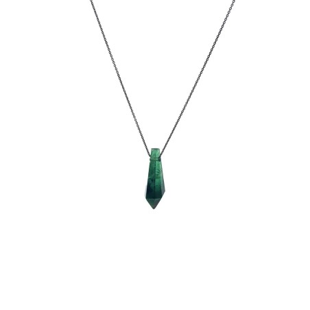 LITHO 2182 TOURMALINE VERTE - Pendentif fabriquée à la main