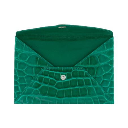 GABRIEL CROCODILE - Crocodile envelope wallet, handmade in France