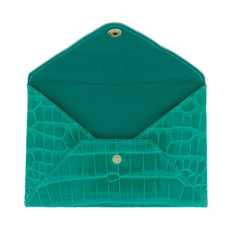 GABRIEL CROCODILE - Crocodile envelope wallet, handmade in France