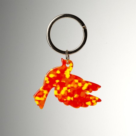 LIBERTÉ- Keyring in acetate handcrafted by Hervé Domar workshop