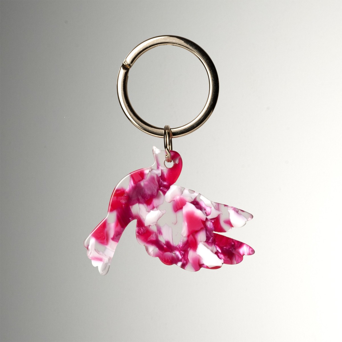 LIBERTÉ- Keyring in acetate handcrafted by Hervé Domar workshop