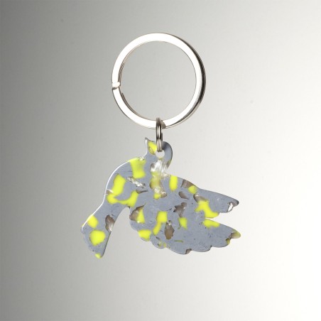 LIBERTÉ- Keyring in acetate handcrafted by Hervé Domar workshop