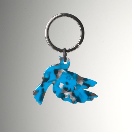 LIBERTÉ- Keyring in acetate handcrafted by Hervé Domar workshop