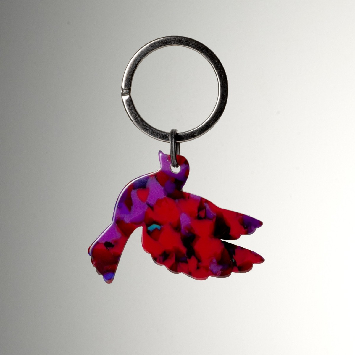 LIBERTÉ- Keyring in acetate handcrafted by Hervé Domar workshop