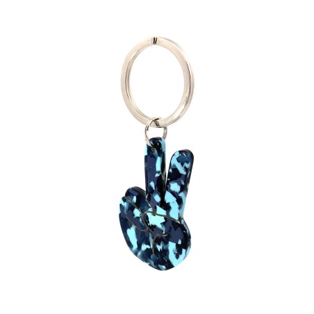 PAIX- Keyring in acetate handcrafted by Hervé Domar workshop