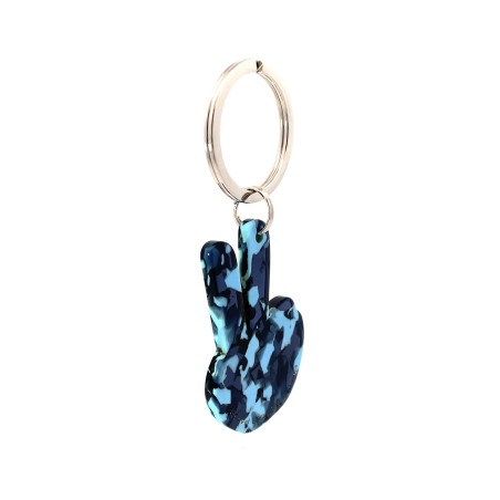PAIX- Keyring in acetate handcrafted by Hervé Domar workshop