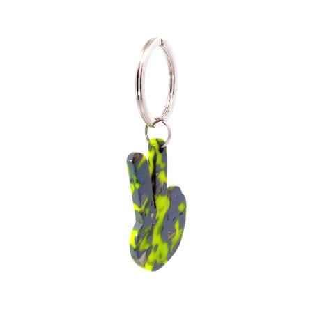 PAIX- Keyring in acetate handcrafted by Hervé Domar workshop