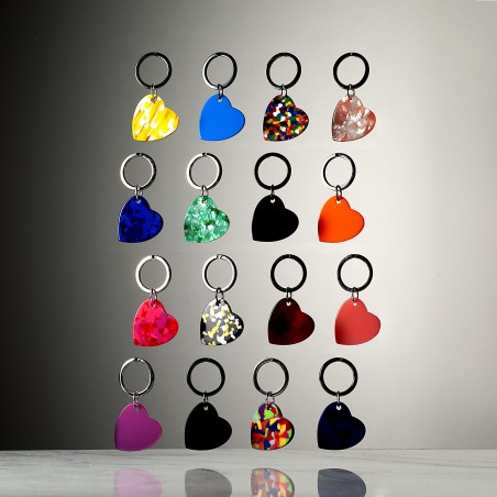 AMOUR - Keyring in acetate handcrafted by Hervé Domar workshop