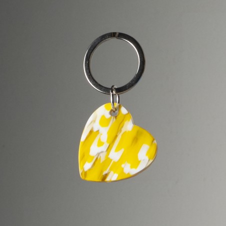 AMOUR - Keyring in acetate handcrafted by Hervé Domar workshop