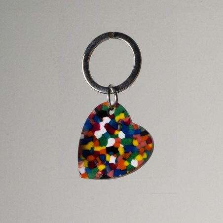 AMOUR - Keyring in acetate handcrafted by Hervé Domar workshop