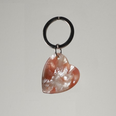 AMOUR - Keyring in acetate handcrafted by Hervé Domar workshop