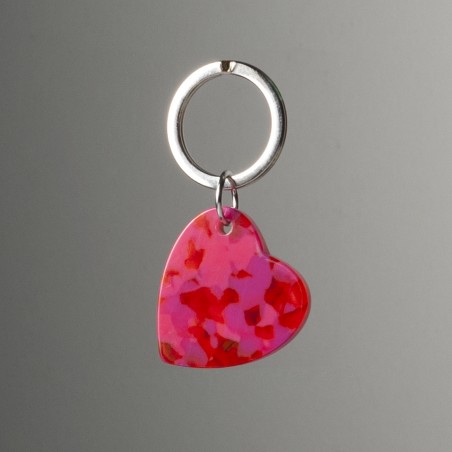 AMOUR - Keyring in acetate handcrafted by Hervé Domar workshop