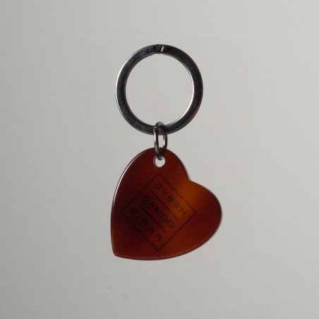 AMOUR - Keyring in acetate handcrafted by Hervé Domar workshop