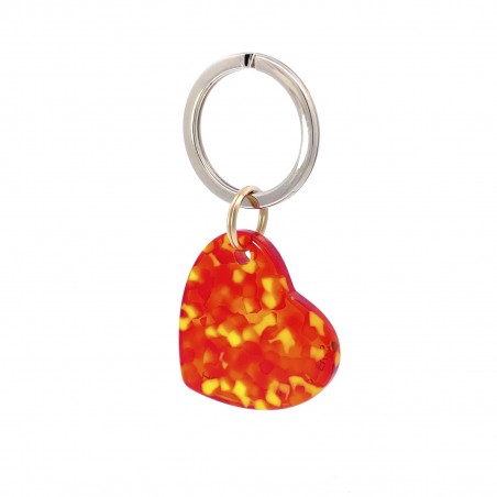 AMOUR - Keyring in acetate handcrafted by Hervé Domar workshop