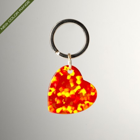 AMOUR - Keyring in acetate handcrafted by Hervé Domar workshop
