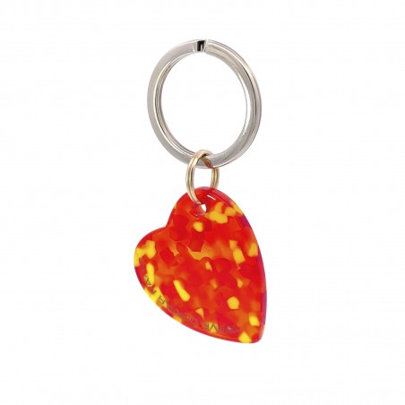 AMOUR - Keyring in acetate handcrafted by Hervé Domar workshop