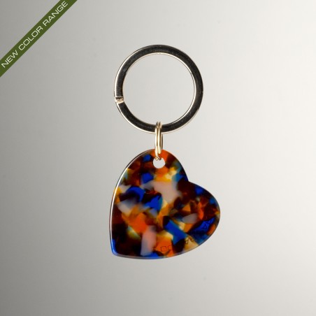 AMOUR - Keyring in acetate handcrafted by Hervé Domar workshop