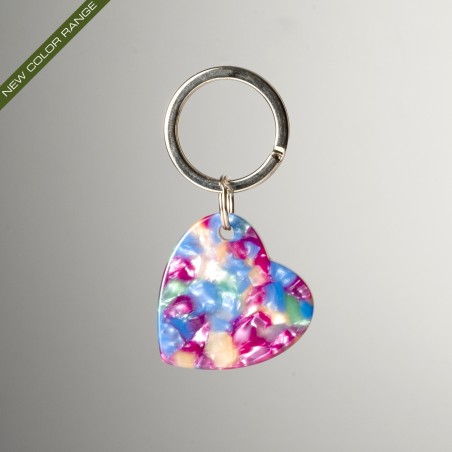 AMOUR - Keyring in acetate handcrafted by Hervé Domar workshop