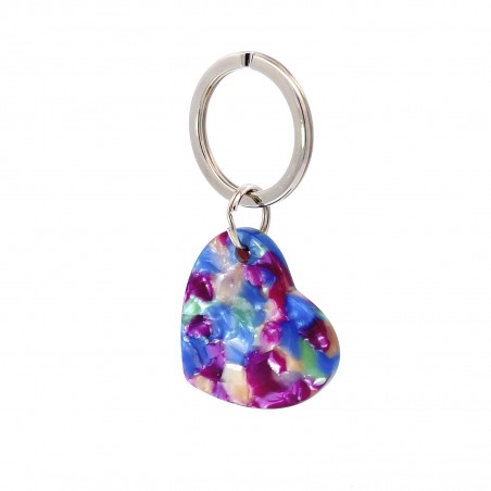 AMOUR - Keyring in acetate handcrafted by Hervé Domar workshop