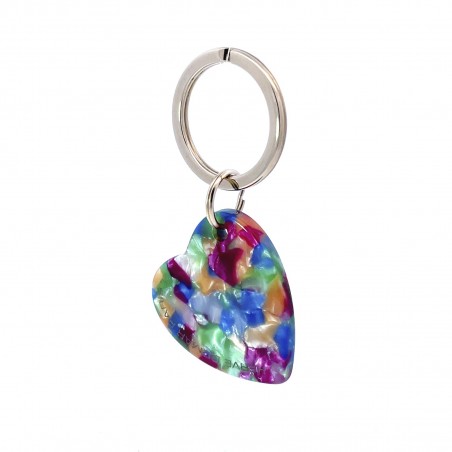 AMOUR - Keyring in acetate handcrafted by Hervé Domar workshop