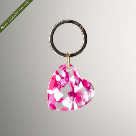 AMOUR - Keyring in acetate handcrafted by Hervé Domar workshop
