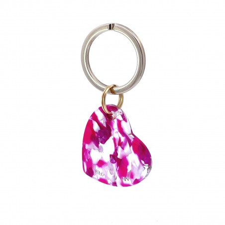 AMOUR - Keyring in acetate handcrafted by Hervé Domar workshop
