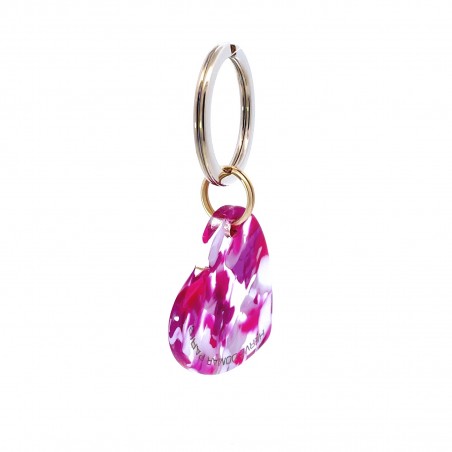 AMOUR - Keyring in acetate handcrafted by Hervé Domar workshop
