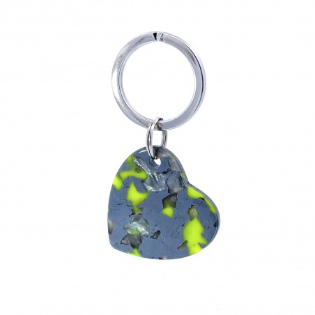 AMOUR - Keyring in acetate handcrafted by Hervé Domar workshop