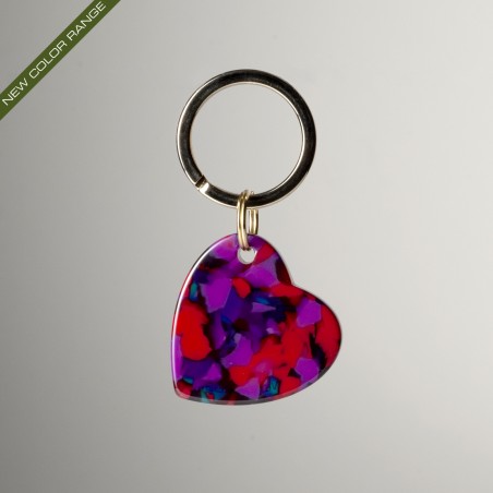 AMOUR - Keyring in acetate handcrafted by Hervé Domar workshop