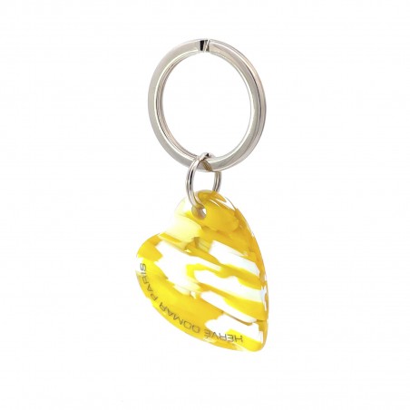 AMOUR - Keyring in acetate handcrafted by Hervé Domar workshop