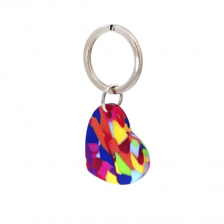 AMOUR - Keyring in acetate handcrafted by Hervé Domar workshop